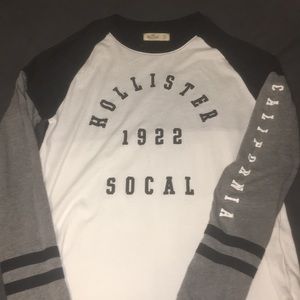 Gray, black and white Hollister long sleeve